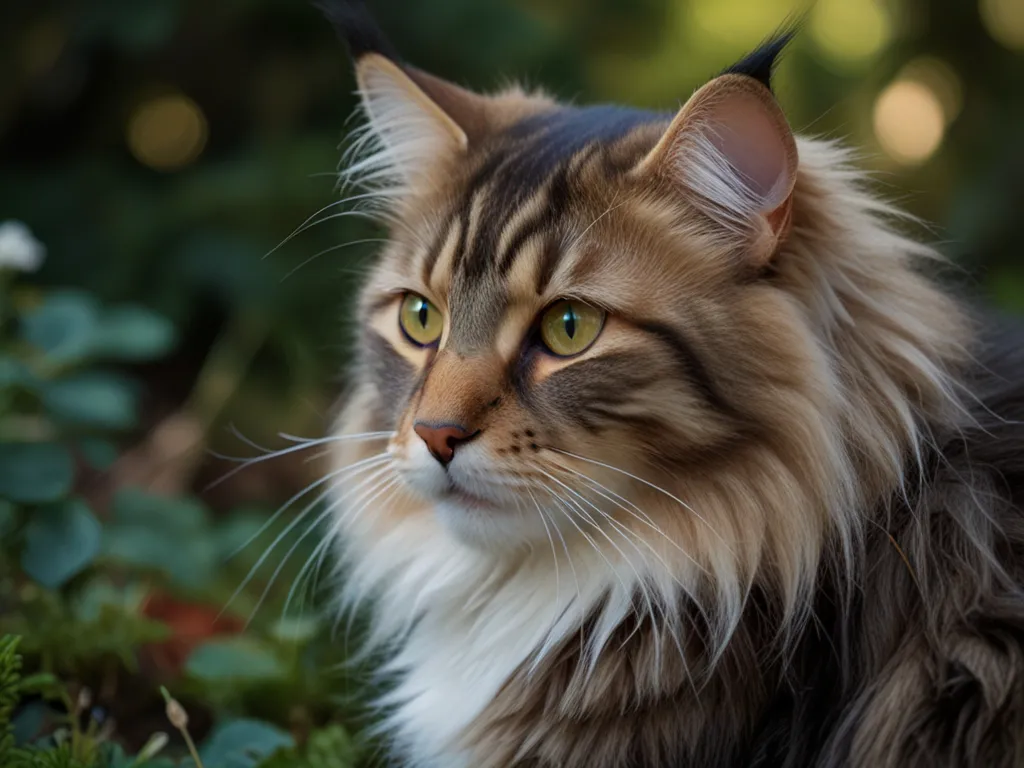 Norsk skogkatt utomhus